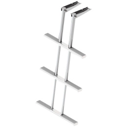 Трап дайверский телескопический складной 3 белых ступени 450 мм (040181WT, 10269455)